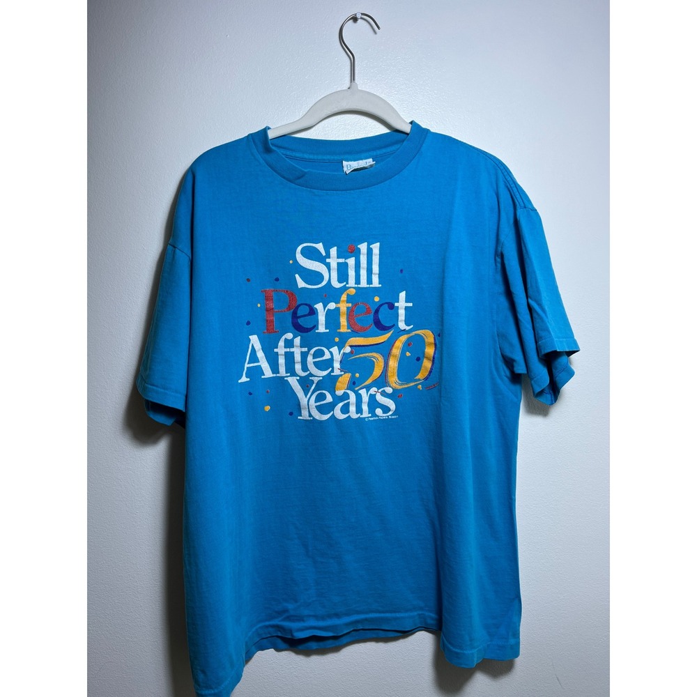 Vintage Peacock Papers Still Perfect After 50 Years Blue Graphic T-Shirt‎